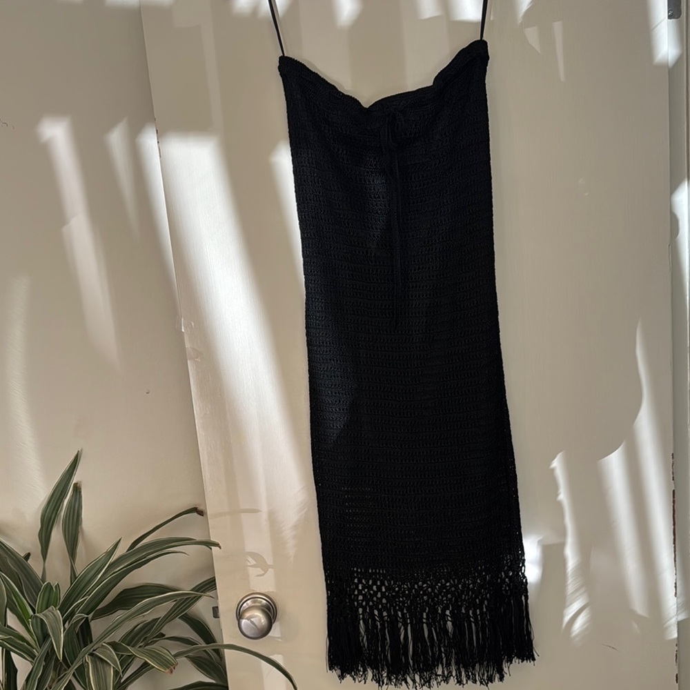 Elegant Black Fringe Dress